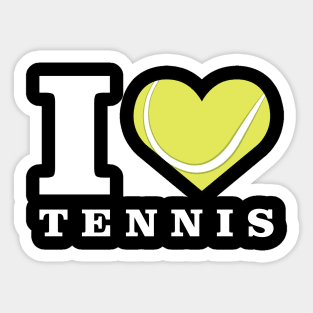 I Love Tennis Sticker